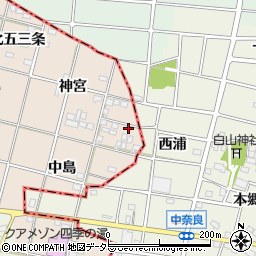 愛知県一宮市春明（神宮）周辺の地図