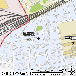 神奈川県平塚市黒部丘21-33周辺の地図