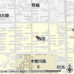 愛知県一宮市開明（西出）周辺の地図