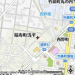 岐阜県羽島市福寿町浅平周辺の地図