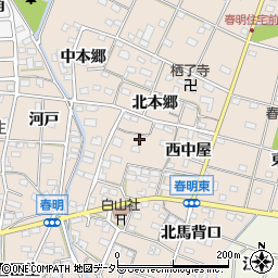 愛知県一宮市春明北本郷31周辺の地図