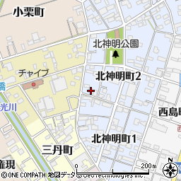 愛知県一宮市北神明町2丁目24周辺の地図