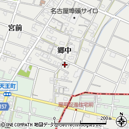 愛知県江南市安良町郷中222周辺の地図