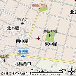 愛知県一宮市春明東中屋8周辺の地図