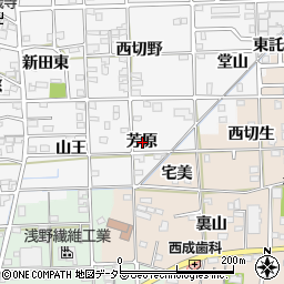 愛知県一宮市時之島芳原周辺の地図