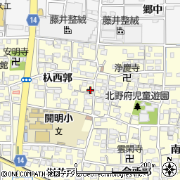 愛知県一宮市開明杁西郭7周辺の地図