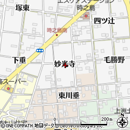 愛知県一宮市時之島妙光寺周辺の地図