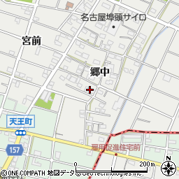 愛知県江南市安良町郷中160周辺の地図