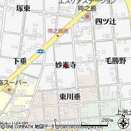 愛知県一宮市時之島（妙光寺）周辺の地図