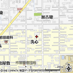 愛知県一宮市開明洗心21周辺の地図