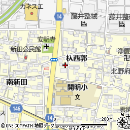 愛知県一宮市開明杁西郭68-2周辺の地図
