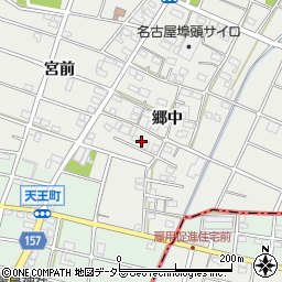 愛知県江南市安良町郷中162周辺の地図