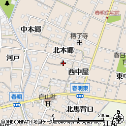 愛知県一宮市春明北本郷27周辺の地図