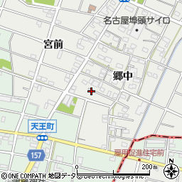 愛知県江南市安良町郷中166周辺の地図