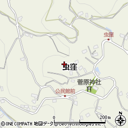 神奈川県中郡大磯町虫窪周辺の地図