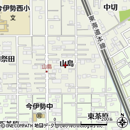 愛知県一宮市今伊勢町馬寄山島周辺の地図