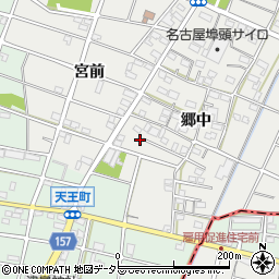 愛知県江南市安良町郷中153周辺の地図