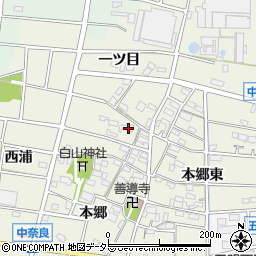 愛知県江南市中奈良町本郷40周辺の地図