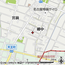 愛知県江南市安良町郷中156周辺の地図