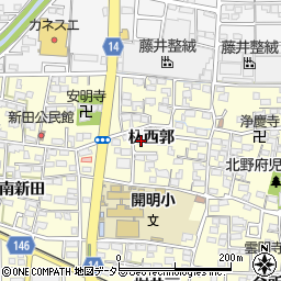 愛知県一宮市開明杁西郭78周辺の地図