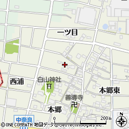 愛知県江南市中奈良町本郷50周辺の地図