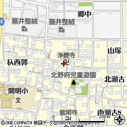 愛知県一宮市開明杁東郭周辺の地図