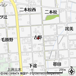 愛知県一宮市時之島古野周辺の地図