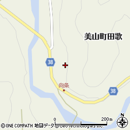 京都府南丹市美山町田歌建岩周辺の地図