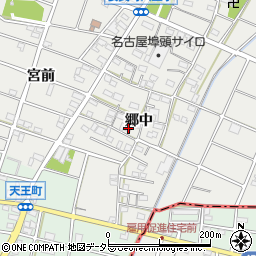 愛知県江南市安良町郷中132周辺の地図