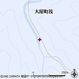 兵庫県養父市大屋町筏1256周辺の地図