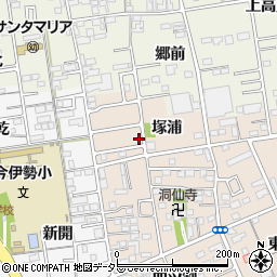 愛知県一宮市今伊勢町本神戸塚浦10-7周辺の地図