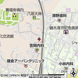 新田邸:鎌倉駅まで徒歩6分月極駐車場周辺の地図