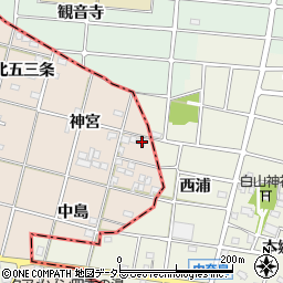 愛知県一宮市春明神宮79周辺の地図