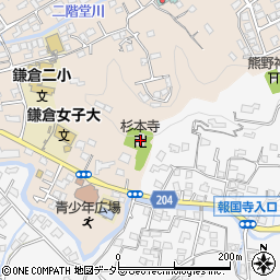 杉本寺周辺の地図