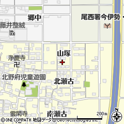 愛知県一宮市開明山塚周辺の地図