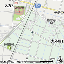 岐阜県大垣市大外羽1丁目117周辺の地図