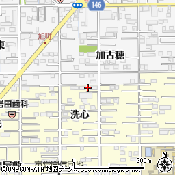 愛知県一宮市開明洗心19周辺の地図