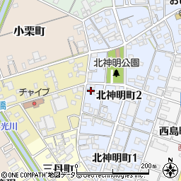 愛知県一宮市北神明町2丁目27周辺の地図