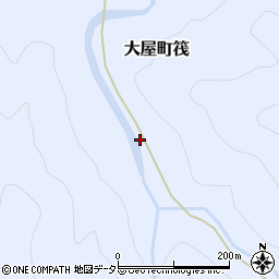 兵庫県養父市大屋町筏1257-2周辺の地図