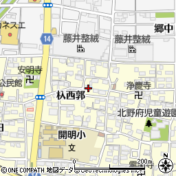 愛知県一宮市開明杁西郭21周辺の地図