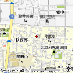 愛知県一宮市開明杁西郭10周辺の地図