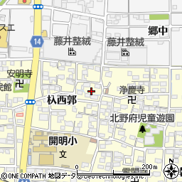 愛知県一宮市開明杁西郭19周辺の地図