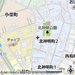 愛知県一宮市北神明町2丁目36-1周辺の地図