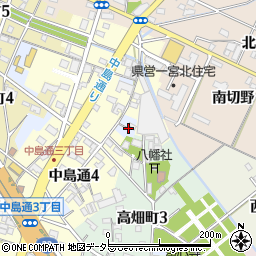 愛知県一宮市一宮八幡裏周辺の地図