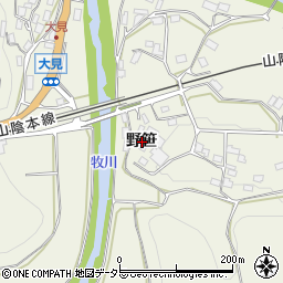 京都府福知山市野笹周辺の地図