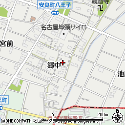 愛知県江南市安良町郷中104周辺の地図