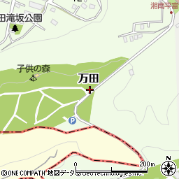 神奈川県平塚市万田周辺の地図