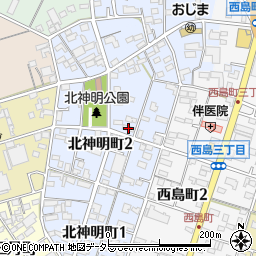 愛知県一宮市北神明町3丁目3周辺の地図