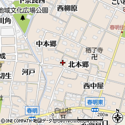 愛知県一宮市春明北本郷43周辺の地図
