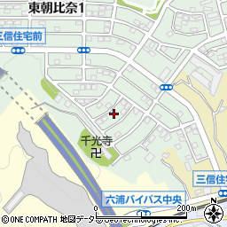 神奈川県横浜市金沢区東朝比奈1丁目39周辺の地図
